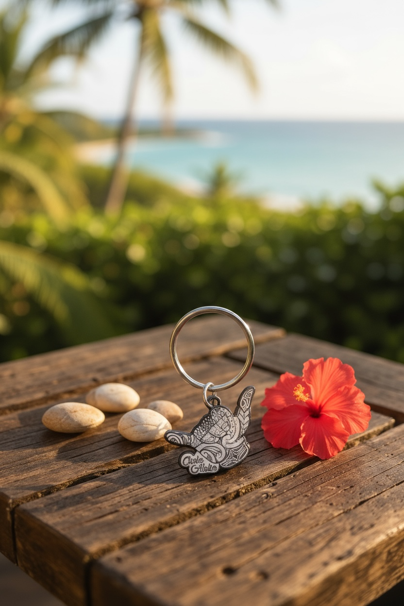 Shaka Choke Aloha Key Chains