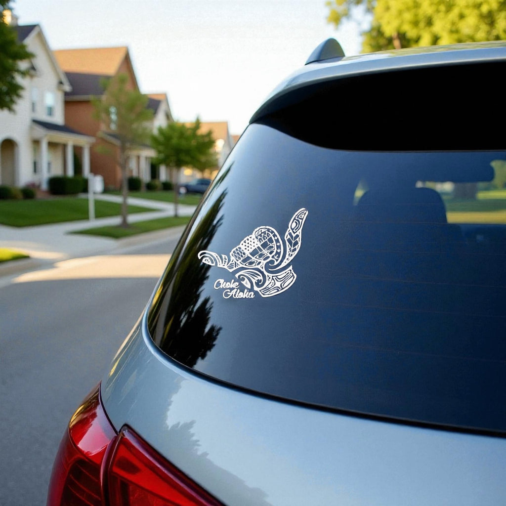 Shaka Vinyl Decals with Choke Aloha