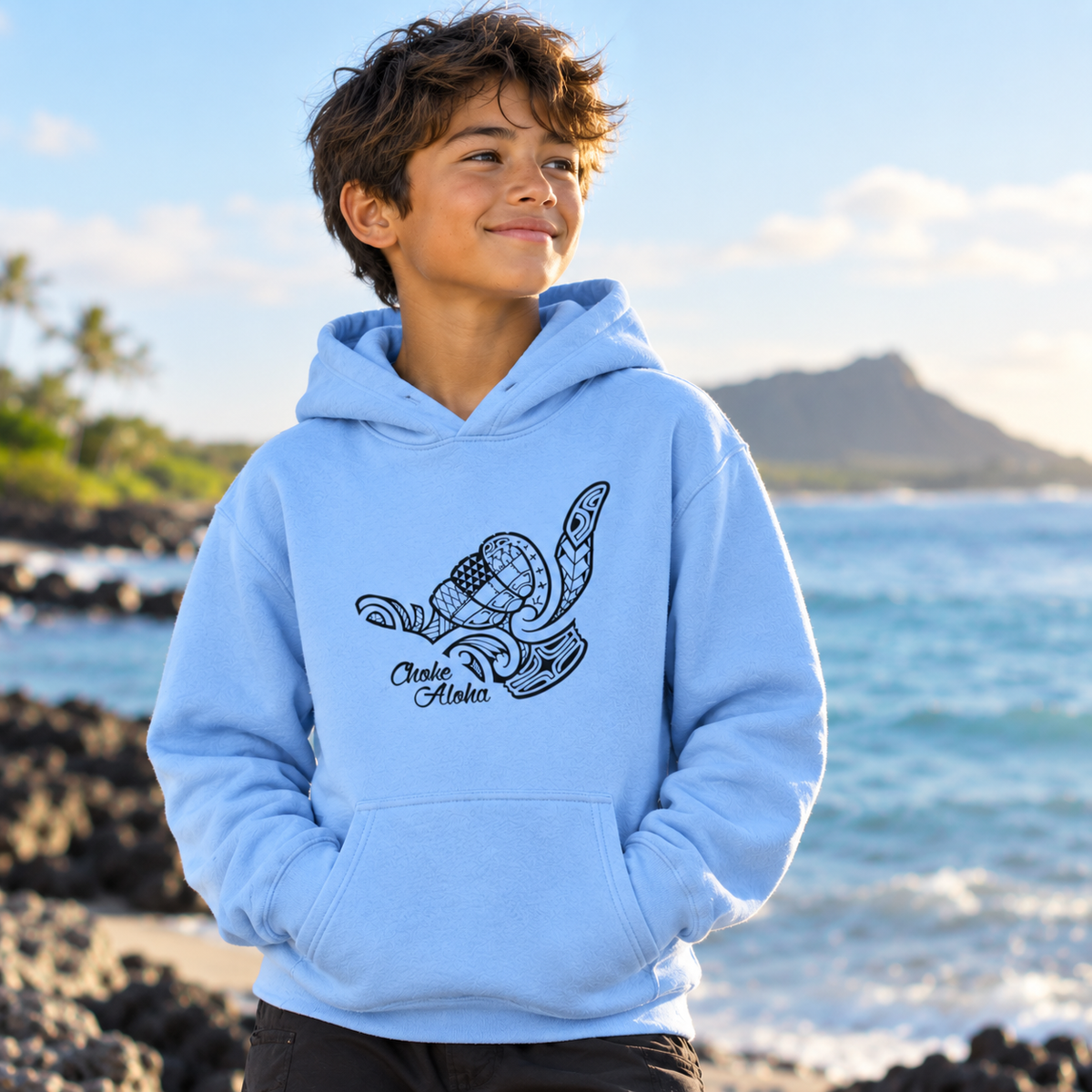 Youth Poly Shaka Heavy Blend Logo